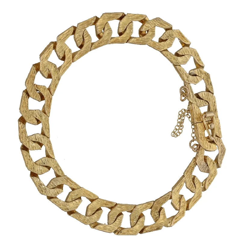 Ladies bracelets care advice-9ct Gold Curb Bracelet