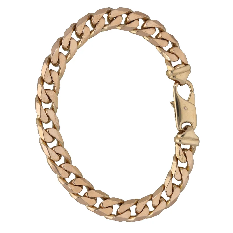 Ladies bracelets vintage appeal-9ct Gold Curb Bracelet