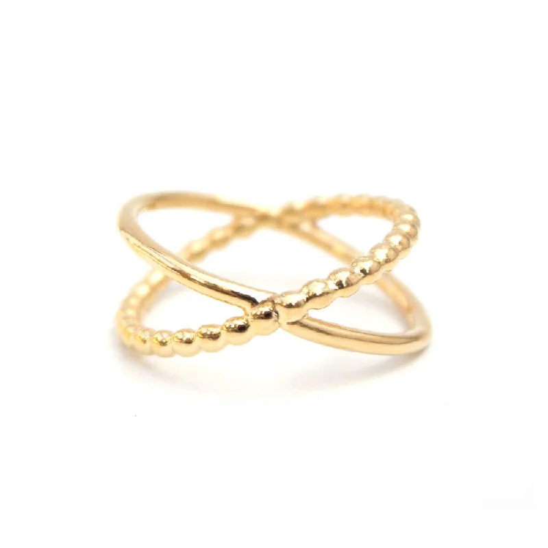 Ladies rings geometric shapes-Alexe Gold Vermeil Ring