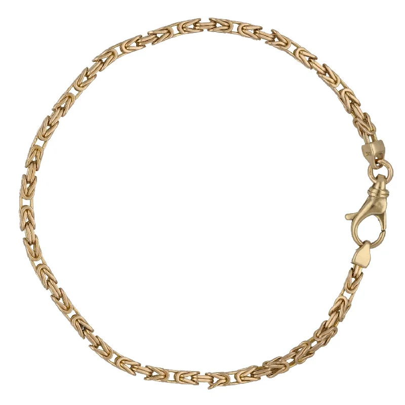 Ladies bracelets office wear-9ct Gold Byzantine Bracelet