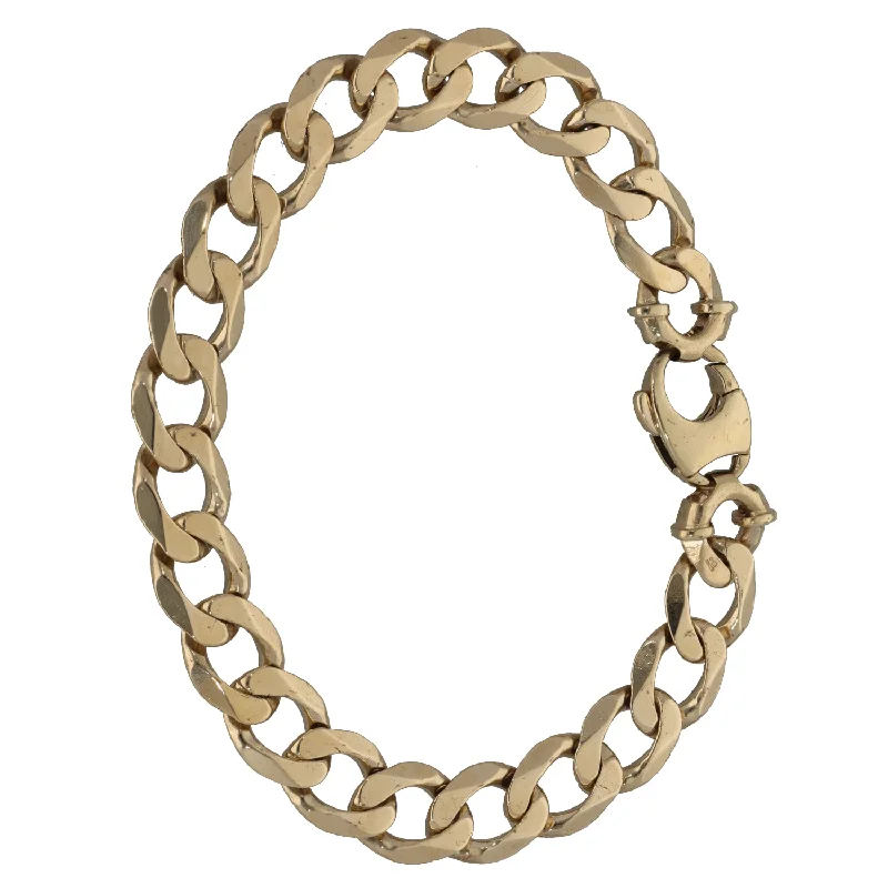 Ladies bracelets animal themes-9ct Gold Curb Bracelet