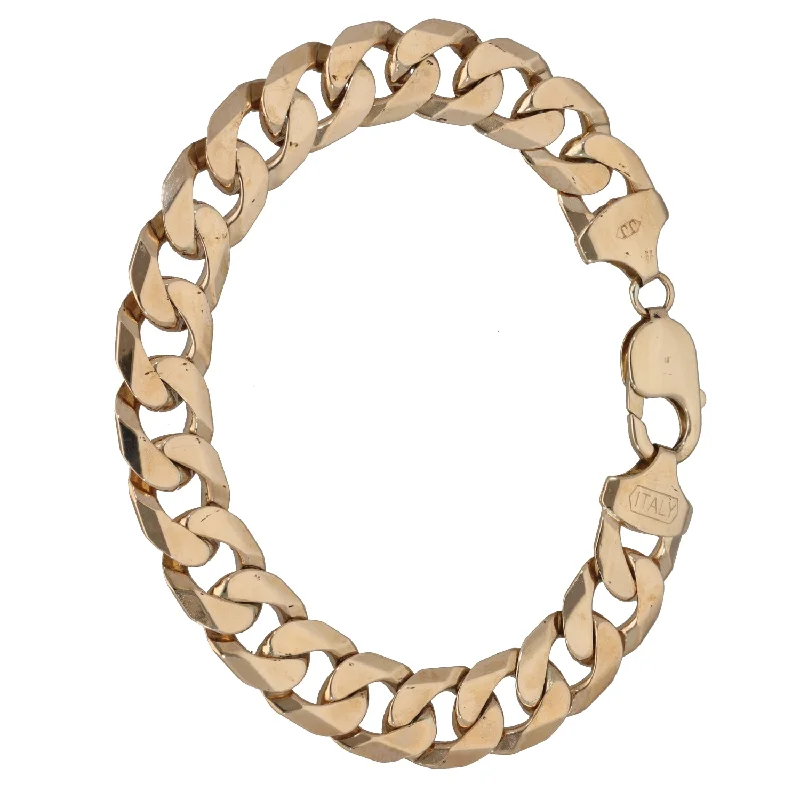 Ladies bracelets bridal essentials-9ct Gold Curb Bracelet