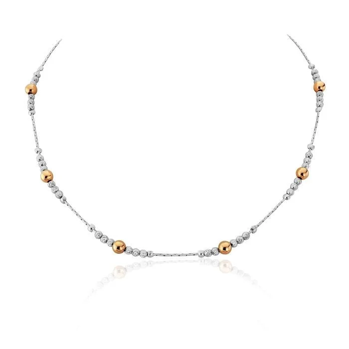 Ladies necklaces e-commerce finds-Lavan Rose Gold and Silver Long Necklace