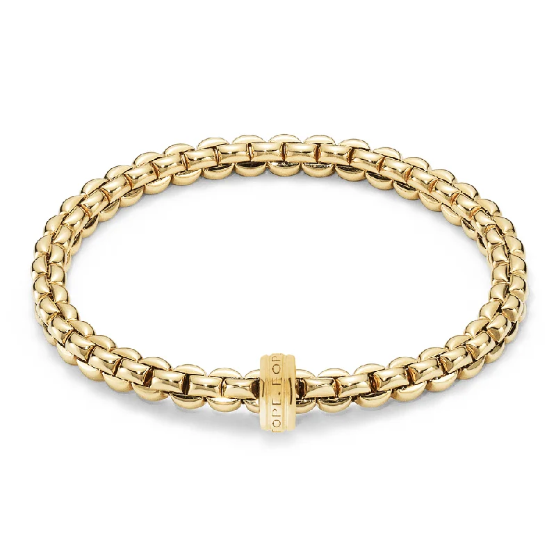 Ladies bracelets modern designs-Flex'it Eka 18ct Yellow Gold Bracelet