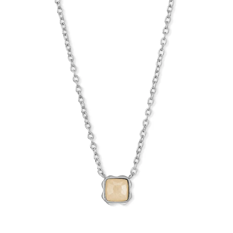 Ladies necklaces girlfriend treats-Coeur De Lion June Birthstone Cream Jade Necklace