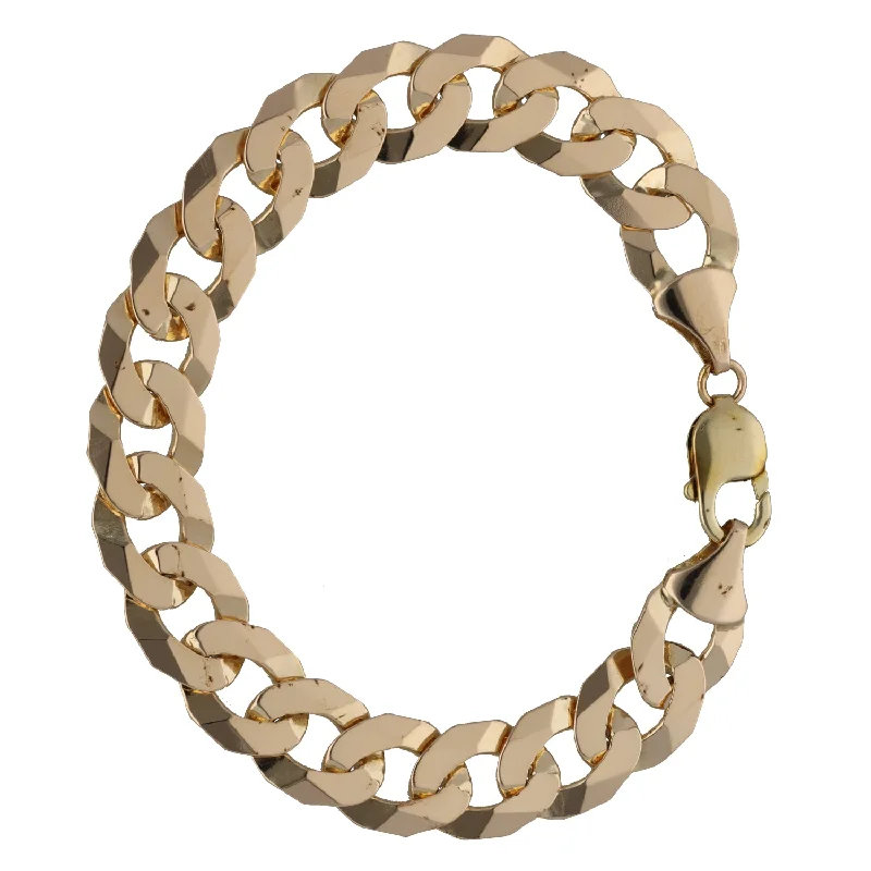 Ladies bracelets group styles-9ct Gold Curb Bracelet