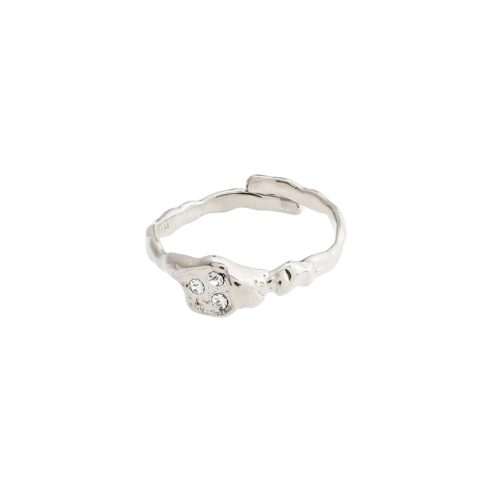 Ladies rings 2025 trends-Breathe Silver Plated Crystal Ring