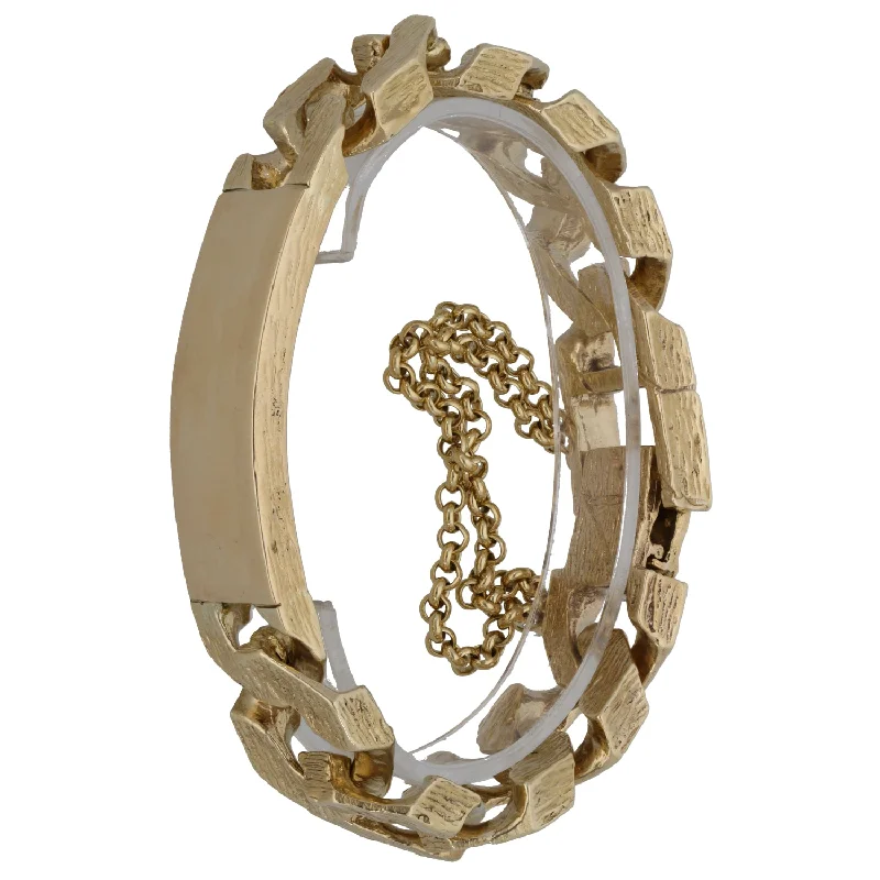 Ladies bracelets modern designs-9ct Gold ID Bracelet