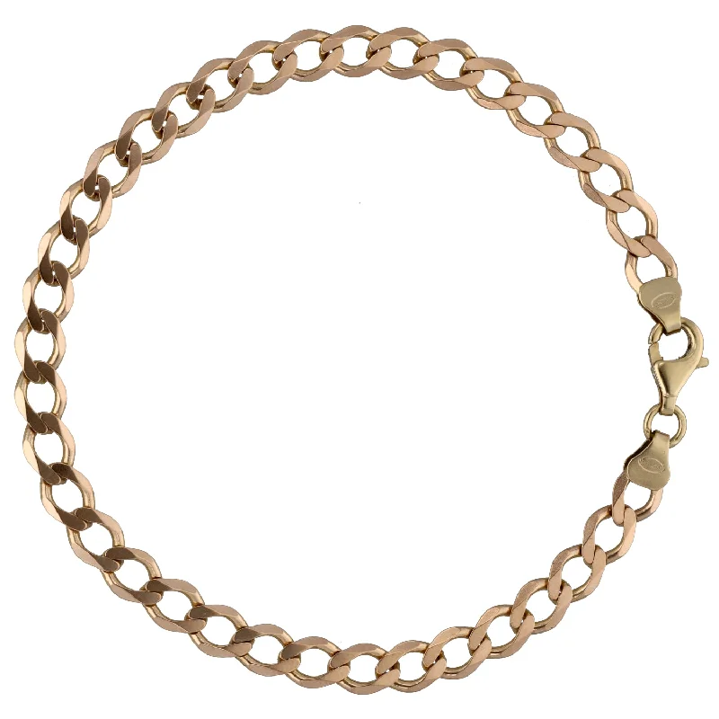 Ladies bracelets group styles-9ct Gold Curb Bracelet