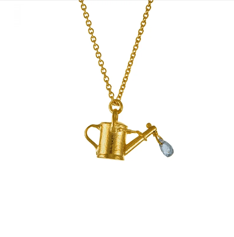 Ladies necklaces creative looks-Alex Monroe Gold Watering Can Necklace