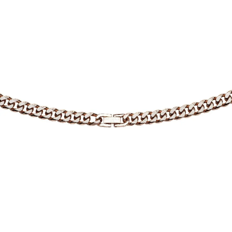 Ladies necklaces budget finds-Unique & Co Stainless Rose Gold Or Steel Curb Chain Necklace