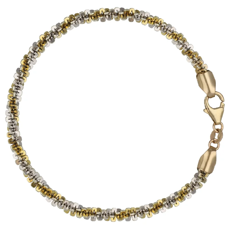 Ladies bracelets creative looks-9ct Bicolour Gold Alternative Bracelet