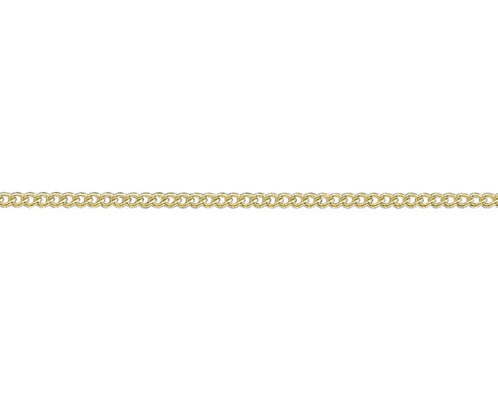 Ladies necklaces engraved details-9ct Yellow Gold Curb Necklace