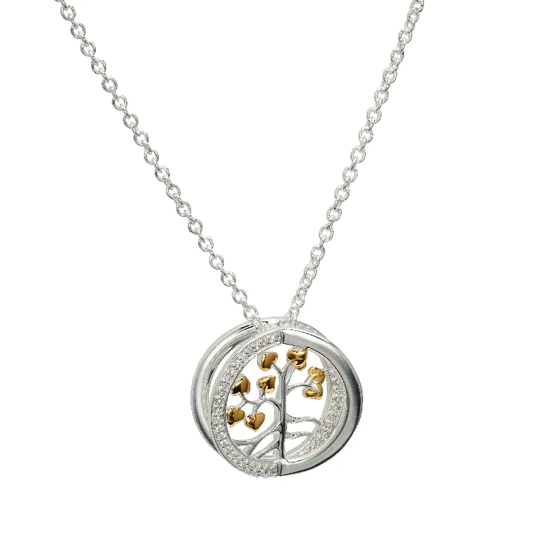 Ladies necklaces designer labels-Unique & Co Tree of Love Necklace - 18ct Gold Vermeil