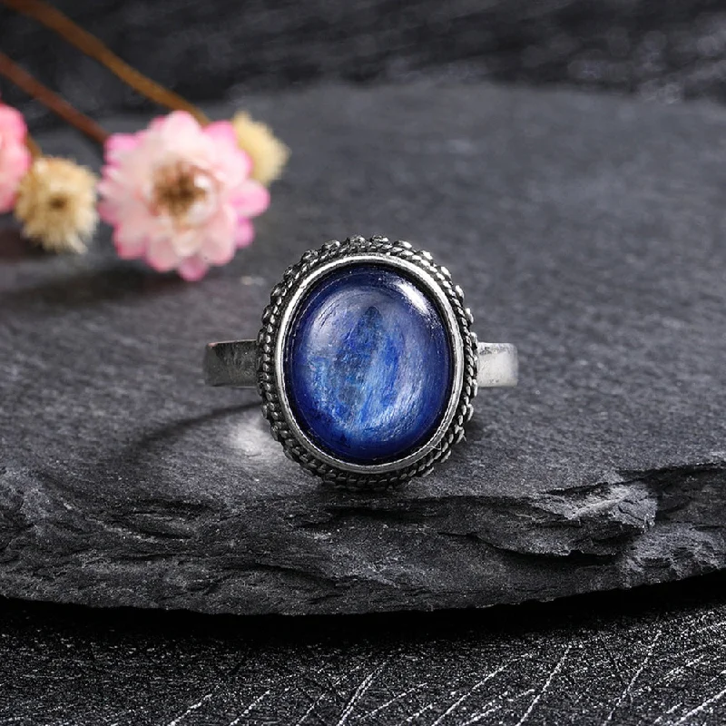 Ladies rings youthful designs-Deep Blue Lapis Lazuli Ring