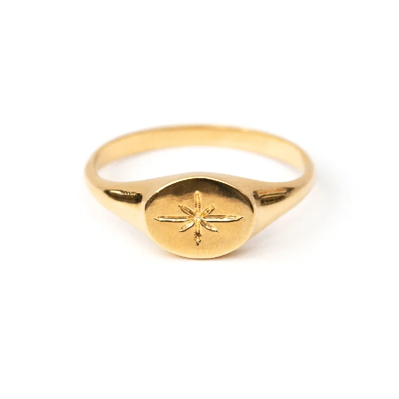 Ladies rings party wear-Sirius Gold Vermeil Ring