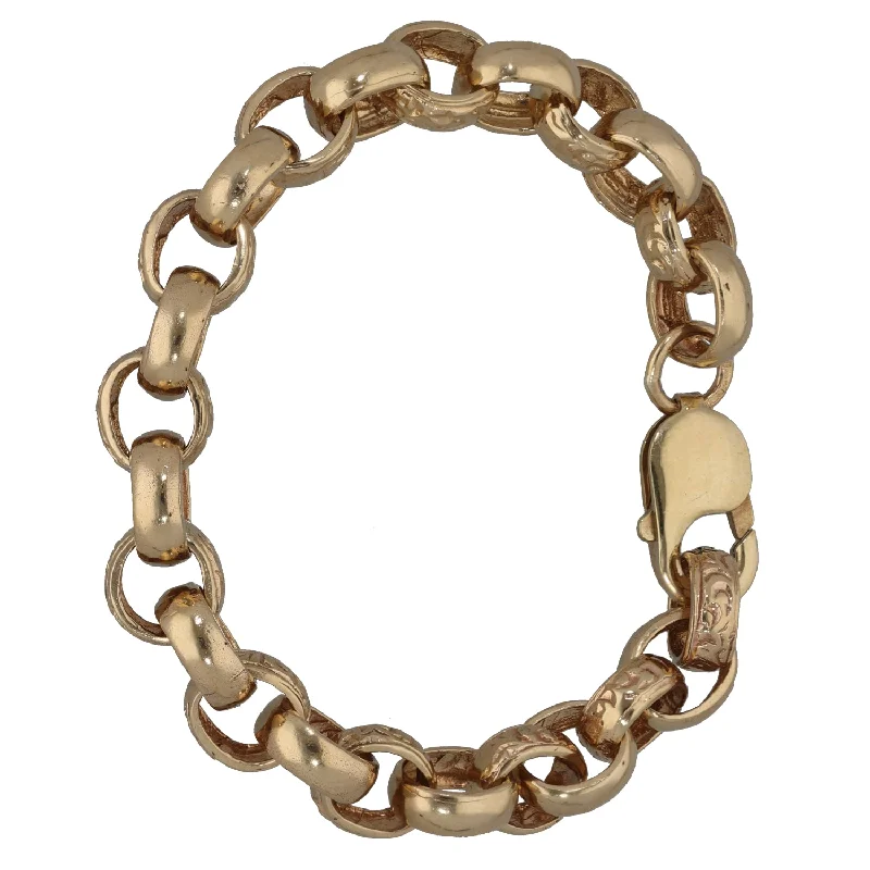 Ladies bracelets global brands-9ct Gold Belcher Bracelet