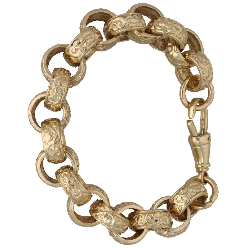 Ladies bracelets global brands-9ct Gold Belcher Bracelet