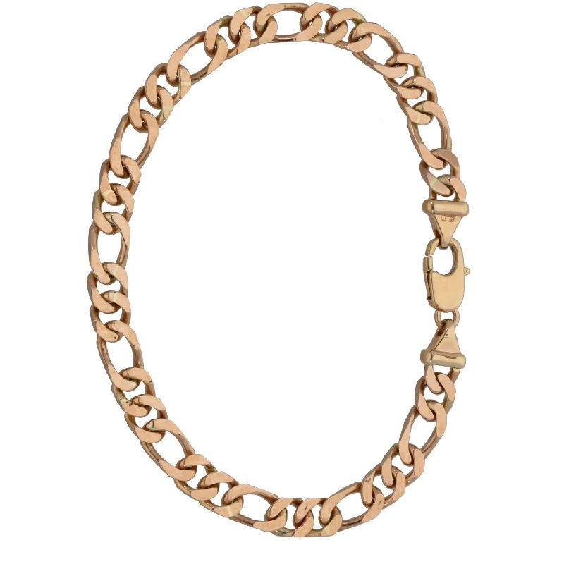 Ladies bracelets luxury picks-9ct Gold Figaro Bracelet