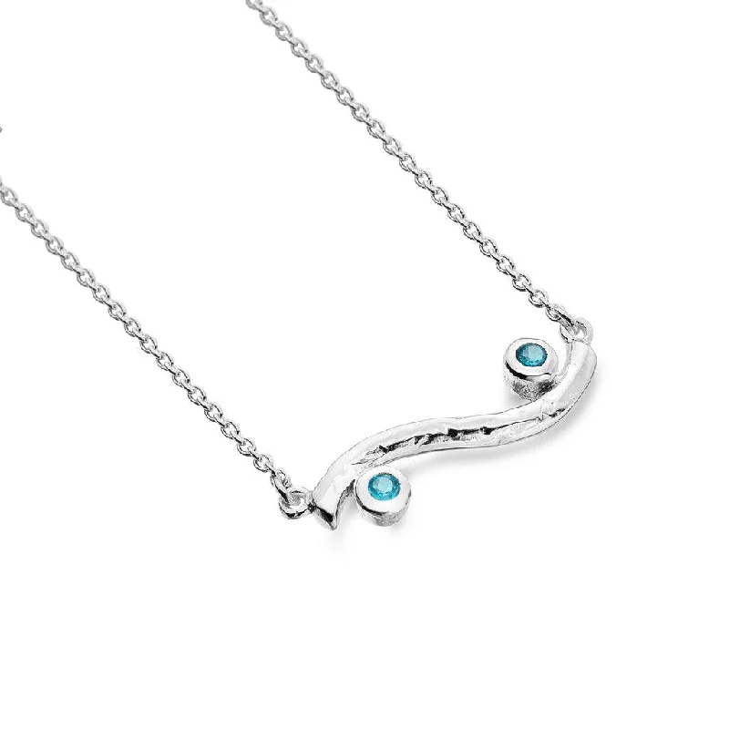 Ladies necklaces hypoallergenic-Sea Gems Blue Tides Necklace