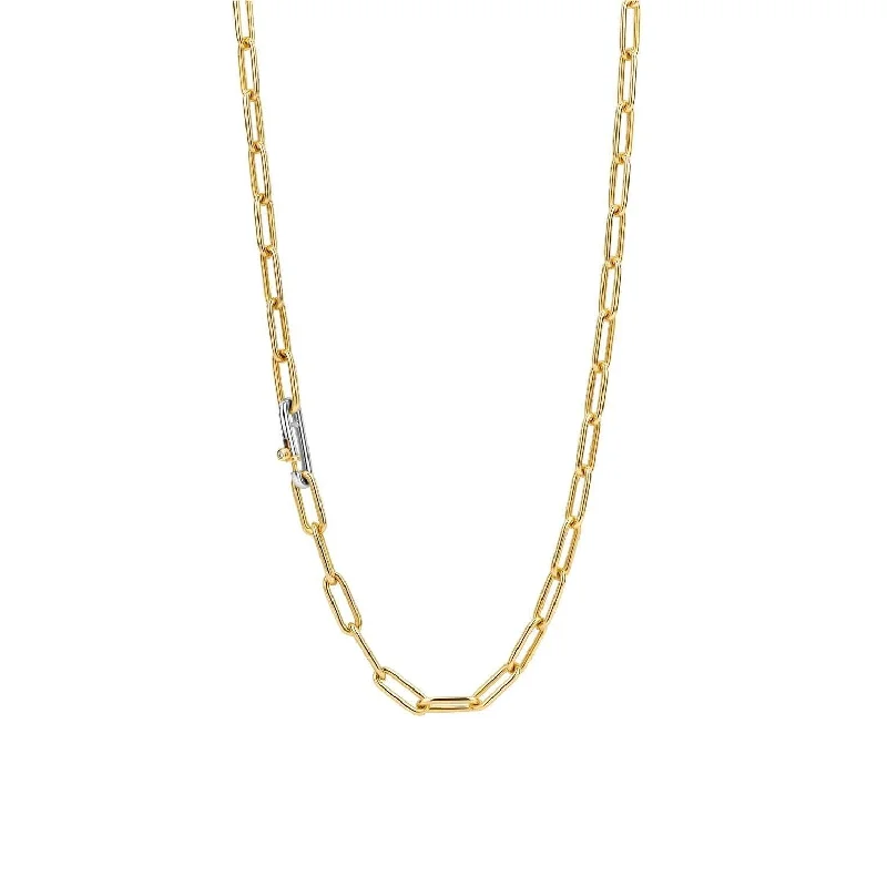 Ladies necklaces designer labels-Ti Sento Links Necklace - Sterling Silver or 18ct Gold Vermeil