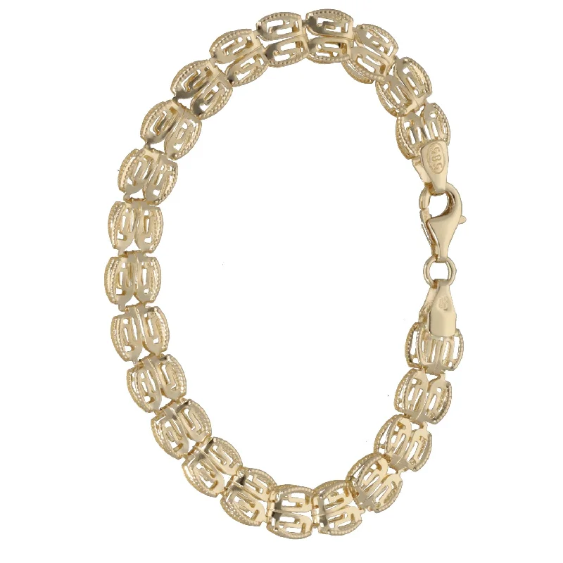 Ladies bracelets e-commerce finds-New 14ct Gold Kids Patterned Bracelet