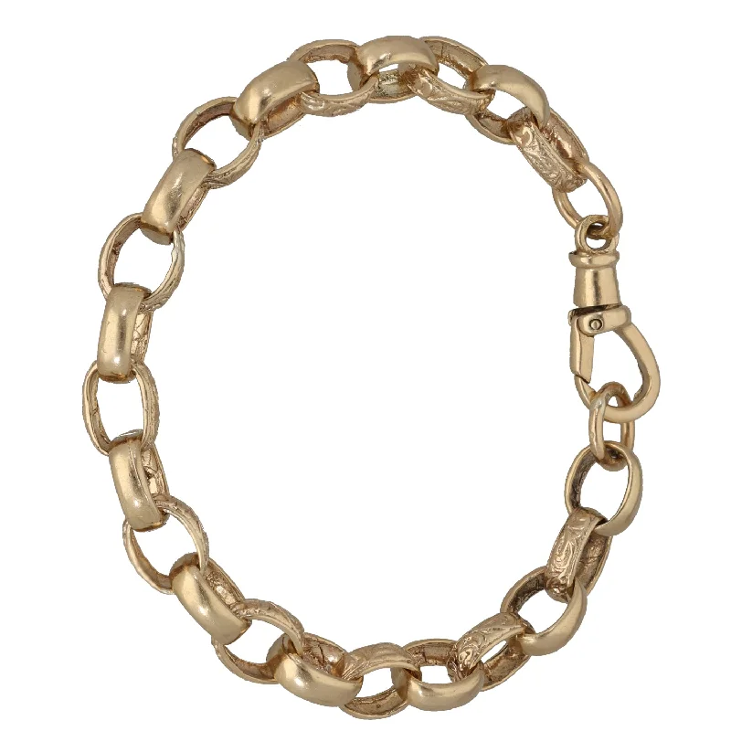 Ladies bracelets trending designs-9ct Gold Belcher Bracelet