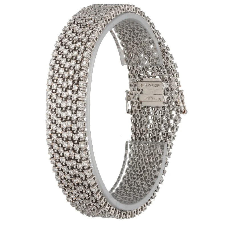 Ladies bracelets bridal essentials-18ct White Gold 8.40ct Diamond Line/Tennis Bracelet