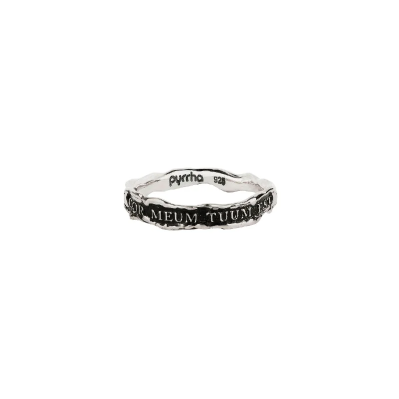 Ladies rings viral picks-My Heart Is Yours Textured Band Ring