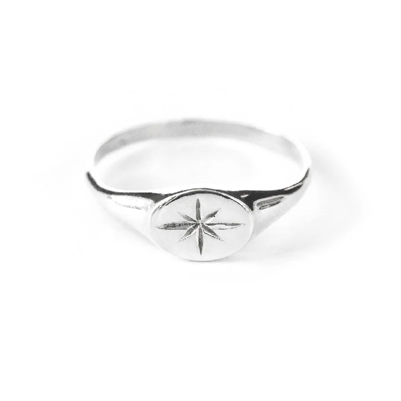 Ladies rings youthful designs-Sirius Silver Ring