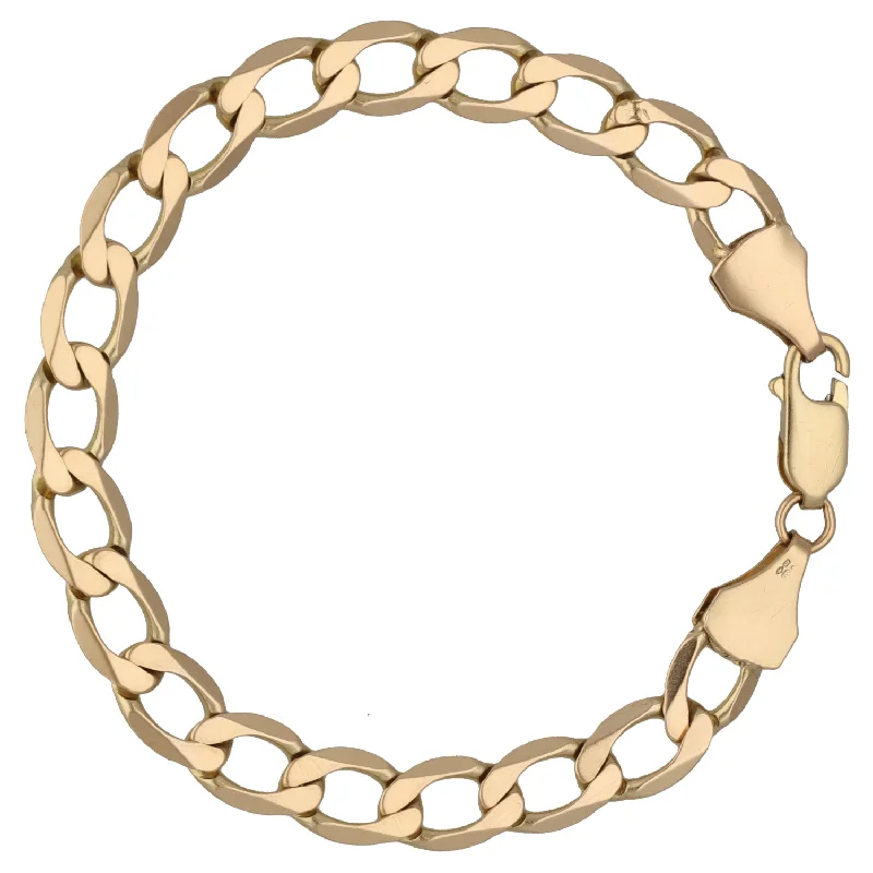 Ladies bracelets global brands-9ct Gold Curb Bracelet