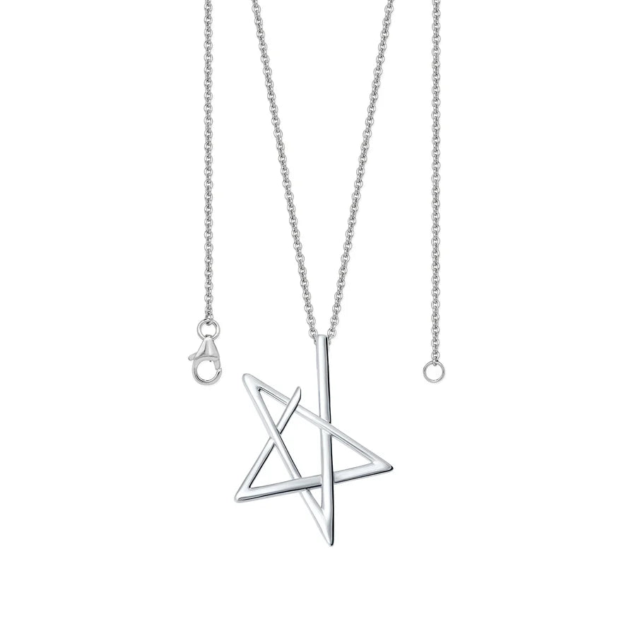 Ladies necklaces worldwide appeal-Lucy Q Sterling Silver Sol Star Pendant Necklace