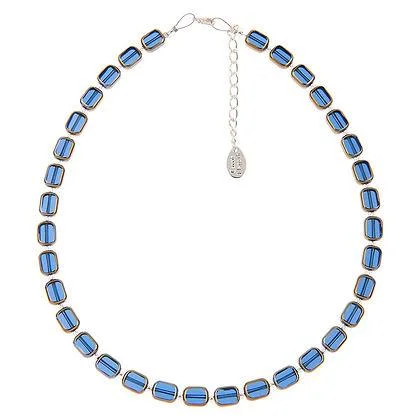 Ladies necklaces limited releases-Carrie Elspeth Blue Golden Edges Necklace