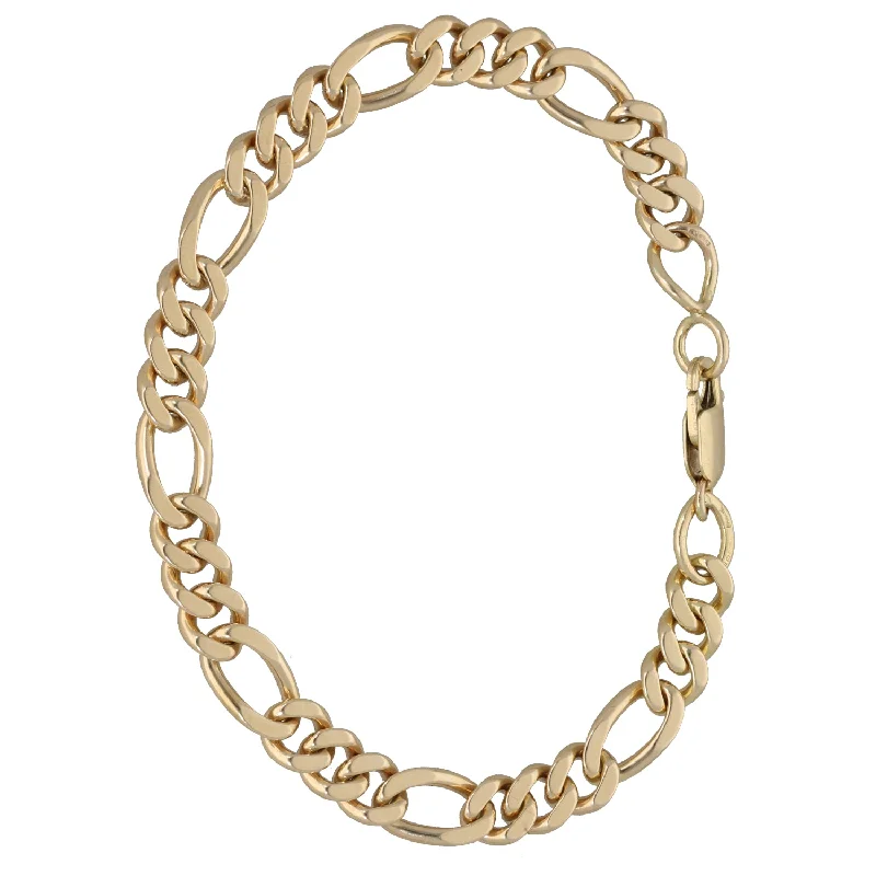 Ladies bracelets light luxury-9ct Gold Figaro Bracelet