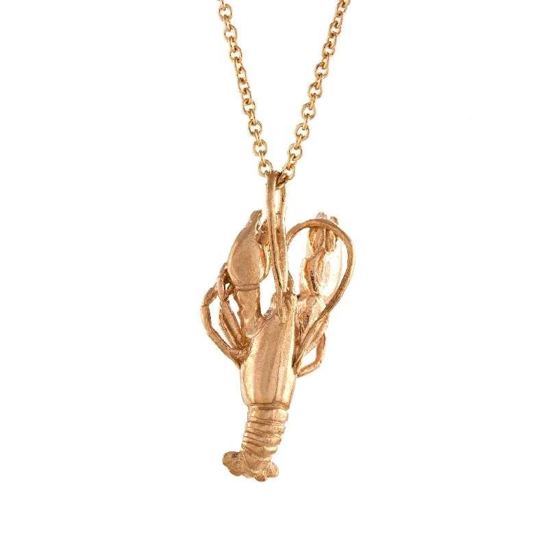 Ladies necklaces friendship chains-Alex Monroe Lobster Necklace