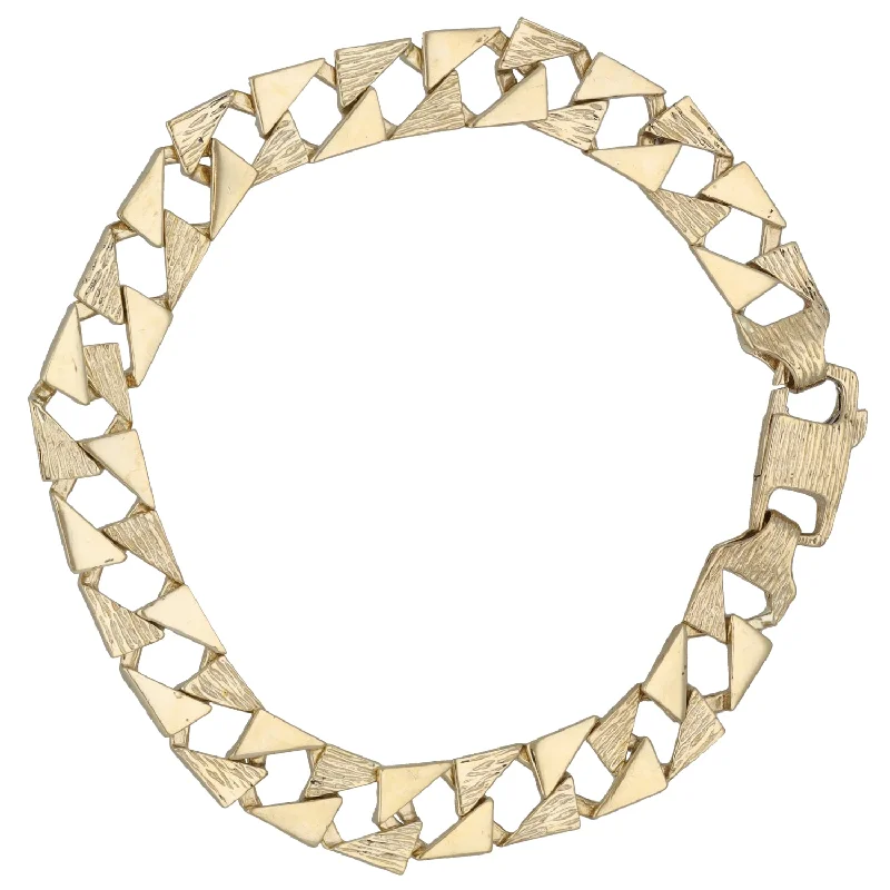 Ladies bracelets slim bands-9ct Gold Curb Bracelet