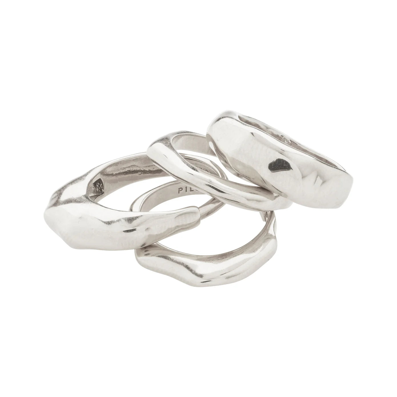 Ladies rings gold styles-Asher Silver Plated Ring Set