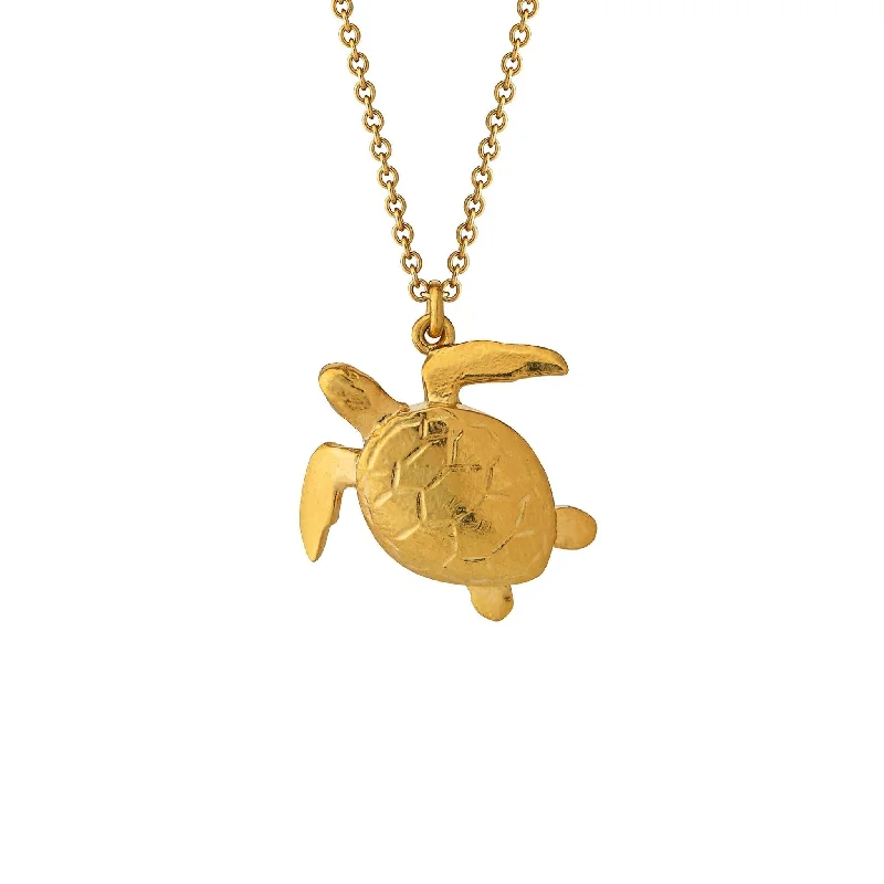 Ladies necklaces trending styles-Alex Monroe Sea Turtle Necklace