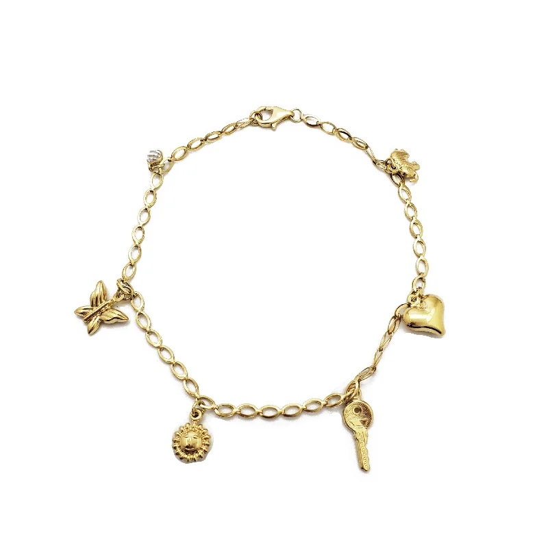 Ladies bracelets Asian-inspired-Charm Anklet Bracelet (14K)