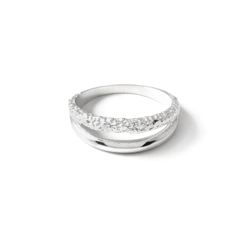 Ladies rings Asian styles-Dopio Silver Ring