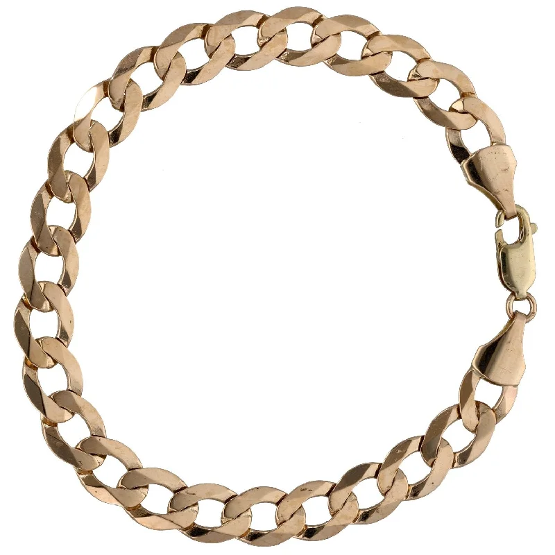 Ladies bracelets vintage appeal-9ct Gold Curb Bracelet