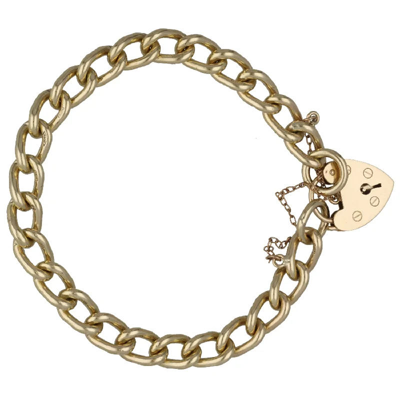 Ladies bracelets matching sets-9ct Gold Charm Bracelet