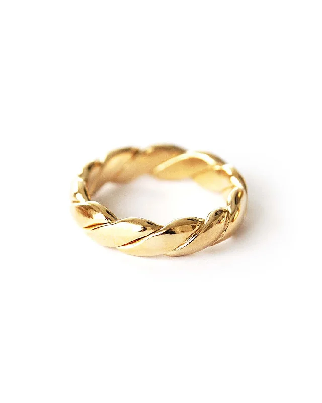 Ladies rings wedding bands-Jasmin Gold Ring