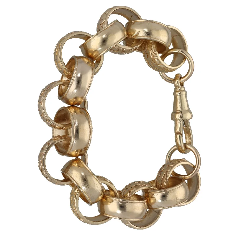 Ladies bracelets gothic appeal-9ct Gold Belcher Bracelet