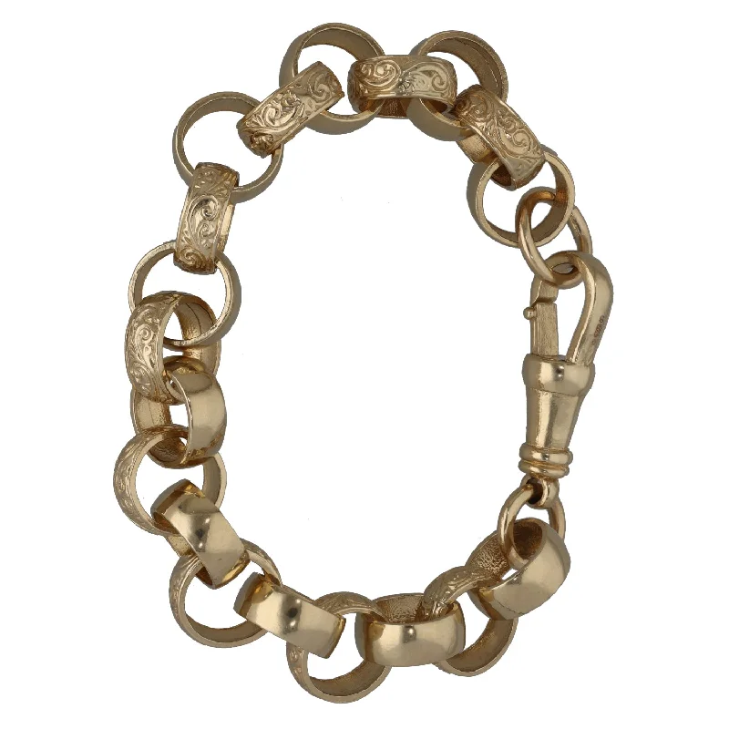 Ladies bracelets limited releases-9ct Gold Belcher Bracelet