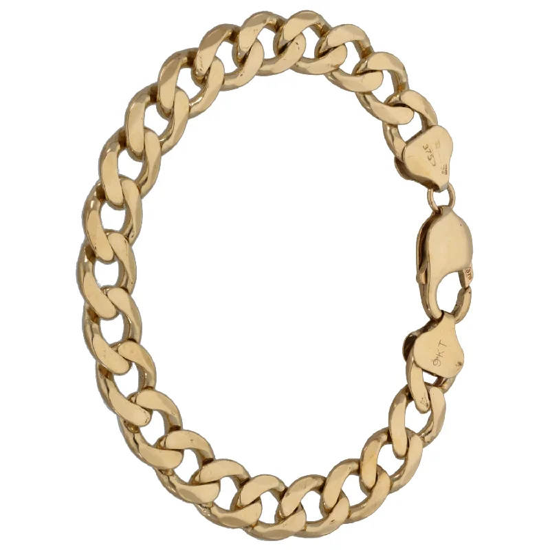 Ladies bracelets personalized-9ct Gold Curb Bracelet