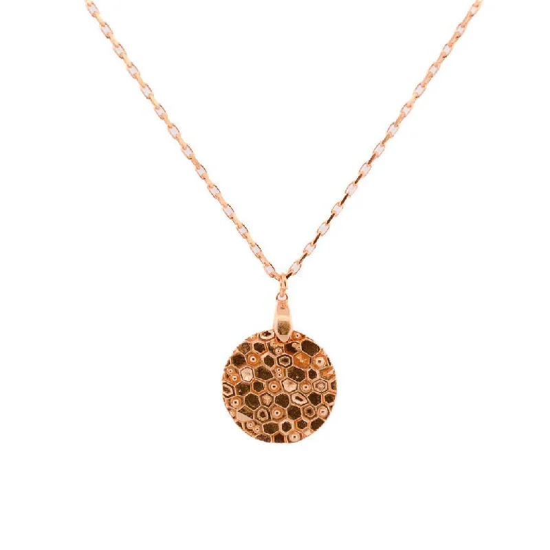 Ladies necklaces rose gold-Dainty London Large Gold Hemera Necklace