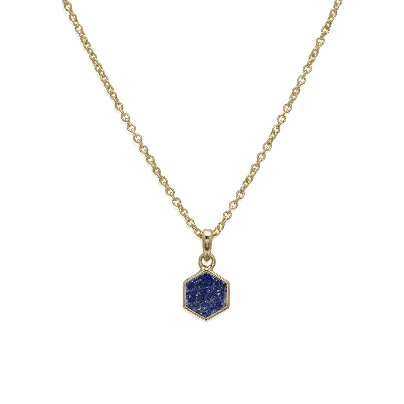 Ladies necklaces budget finds-Unique & Co Lapis Necklace - 18ct Gold Vermeil