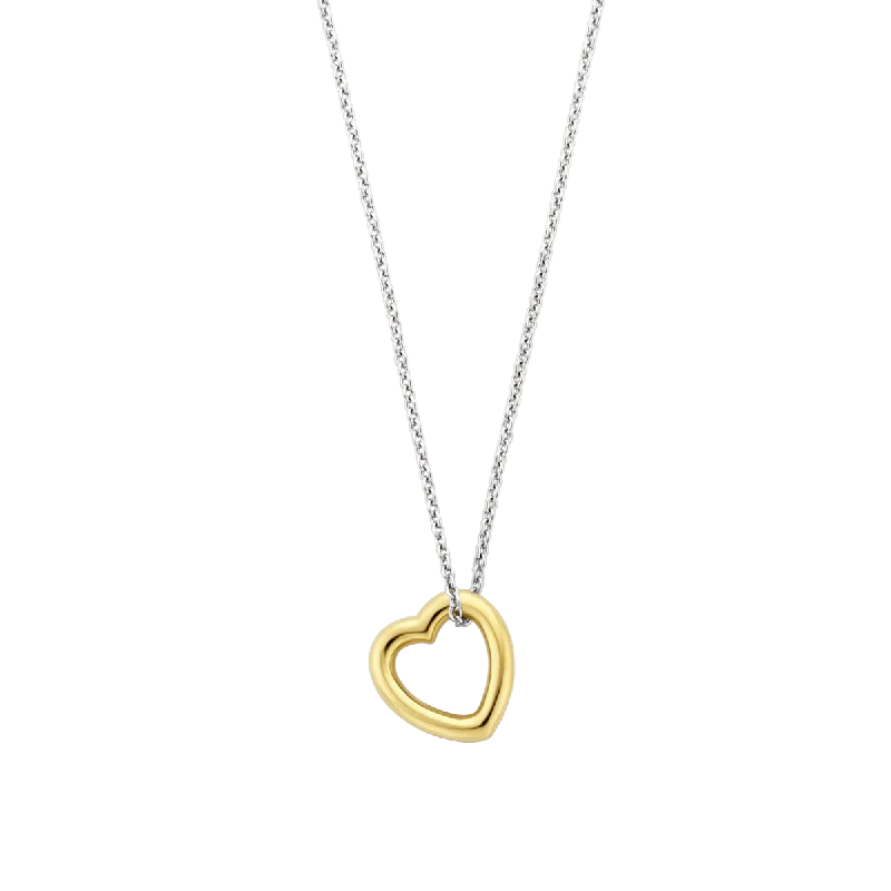 Ladies necklaces price options-Ti Sento 18ct Gold Vermeil Silver Heart Necklace