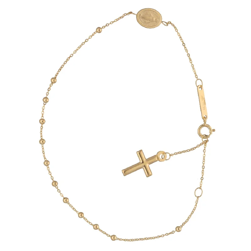 Ladies bracelets care advice-New 14ct Gold Rosary Bracelet